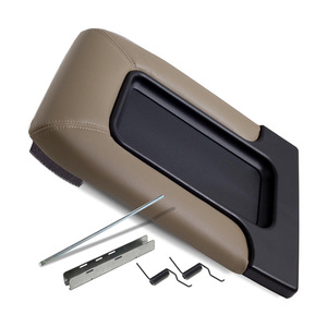Chevrolet Center Console Armrest Cover Beige Leather <b>Storage</b> <b>Box</b> 19127366 1999-2007 - Product Image 3