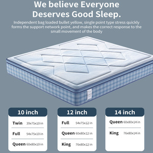 <span class=keywords><strong>Matelas</strong></span> à ressorts ensachés en mousse à mémoire de forme ferme et orthopédique, taille double, queen, pleine grandeur, <span class=keywords><strong>140x200</strong></span>, compressé et roulé dans une boîte - Product Image 3