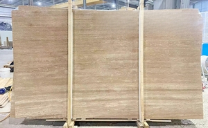 Centurymosaic Vente en gros de dalles de travertin crème bon marché, dalle de travertin beige, pierre naturelle pour mur, projet d'hôtel, villa, sur mesure - Product Image 3