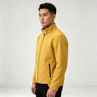 Veste Softshell Moderne et Simple pour Homme, Col Montant Zippé, Confortable, Coupe-Vent, Style Safari, Idéale pour les Tenues Décontractées d'Extérieur