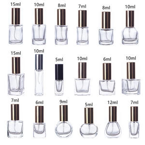 Logo personnalisé 10 ml Vaporisateur de bouteille en verre Baril rond/Plat Carré Fond épais Couvercle doré 15ml Mini bouteille de <span class=keywords><strong>parfum</strong></span> 5ml <span class=keywords><strong>Forme</strong></span> unique - Product Image 6