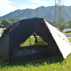 Ультра-легкая 20D силиконовая нейлоновая палатка для кемпинга водонепроницаемый простой набор черная двухместная уличная палатка с двойными слоями и следами - Product Image 4