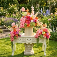 Fleurs artificielles 5D de haute qualité au toucher réel, centres de table modernes de luxe pour mariages et banquets, taille et couleur personnalisables