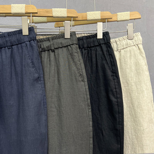 Custom 100% Pure Linen Luxury Pants <strong>Men</strong> High Quality Summer Thin Vacation <strong>Travel</strong> Loose Straight Leg <strong>Trousers</strong> for <strong>Men</strong> - Product Image 3
