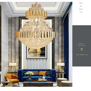 设计师装饰铁现代大型发光二极管定制吊灯水晶吊灯 & 吊灯吊灯天花板奢华 - Product Image 4