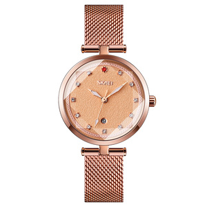 SKMEI 9215 luxe femmes diamant <span class=keywords><strong>montre</strong></span> japon Movt <span class=keywords><strong>Quartz</strong></span> or <span class=keywords><strong>montre</strong></span>-bracelet <span class=keywords><strong>prix</strong></span> de gros logo personnalisé <span class=keywords><strong>montre</strong></span> pour les femmes - Product Image 1