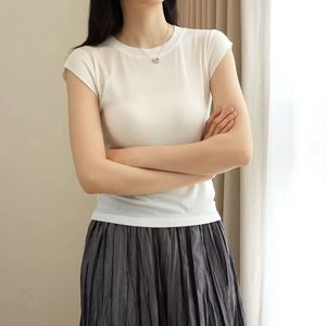 Tencel Flutter Short Sleeve <strong>TShirt</strong>, Summer Casual Top for Women - Product Image 2