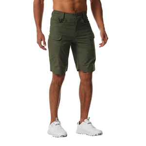 Durable men’s <b>cargo</b> hiking shorts, water-resistant and quick-dry, designed for tactical <b>work</b> with multiple pockets - Product Image 4