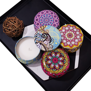 Velas Aromáticas Artesanales en Lata, Velas de Cera de Soya con Aceite de Masaje, para San Valentín, Acción de Gracias, Halloween, Bodas - Product Image 1