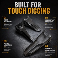Gigi Bucket Forged Ruimaike Kualitas OEM untuk Wheel Loader, Backhoe, Mini Excavator, Batu, untuk Suku Cadang Ujung Gigi, Garansi 1 Tahun