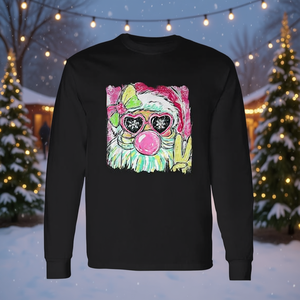 T-shirt a maniche lunghe Santa Peace Bubblegum Christmas Fun - Product Image 3