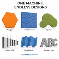 Machine de découpe CNC à plat de haute précision pour feutre acoustique en fibre de polyester, découpeuse automatique industrielle de panneaux