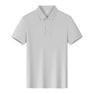 Polo Shirt Nylon Solid Color Breathable Daily Wear Short Sleeve Work Uniform - Product Image 3