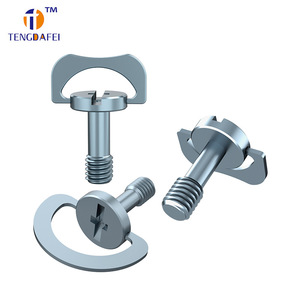 สกรูปลดเร็ว Tengdafei M6 M8 M10 หัวฟิลลิปส์ ทรงกลม เหล็กกล้าคาร์บอน พร้อมวงแหวนขันมือ สำหรับขาตั้งเซลฟี่สติ๊กและฐานจอมอนิเตอร์ - Product Image 1