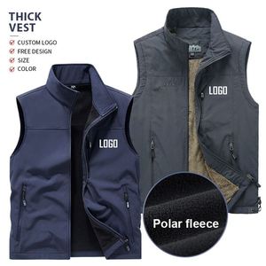 Chalecos Formales de Invierno para Hombre, de Terciopelo con Cierre, Antiarrugas, Transpirables, Impermeables, para Trabajo al Aire Libre, con Opciones de Logotipo Personalizado con Bordado 3D - Product Image 1