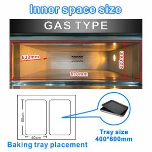 Oven Panggang Gas Stainless Steel DEBACK Baru, Oven Dek Konveyor Komersial untuk Pembuatan Roti Industri, Produktivitas Tinggi - Product Image 3