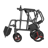 Fauteuil roulant électrique pliable tout-terrain en alliage d'aluminium ultra-léger pour personnes âgées, très vendu