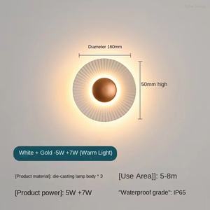 Lámpara de Pared LED de Aluminio Fundido a Presión con Diseño Moderno, Resistente al Agua IP65, para Uso en Interiores y Exteriores, Sala de Estar - Product Image 6