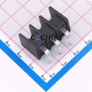 MX35R-8.25-03P-BK01-Cu-S-A Barrier Terminal Block Bent Lead Through Hole,P=8.25mm Connector Two Sides 8.25mm 1x3P Right Angle - Product Image 2