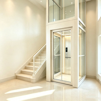 Ascenseur domestique compact et sécurisé pour 2 à 5 étages, idéal pour villas, duplex et résidences privées, installation intérieure et extérieure