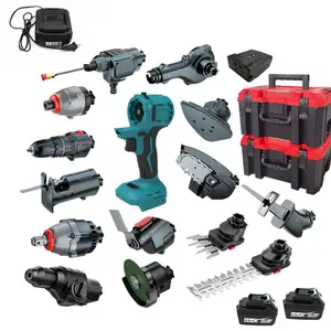 20V MAX Cordless Drill and Impact Driver Multi Electric Tools Power Tool Combo Kit with 2 Batteries and Charger in Tool box