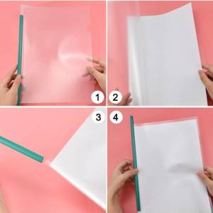 Couvertures de rapport Barre coulissante Couvertures de rapport claires Capacité de 70 feuilles Dossiers de présentation Reprendre les couvertures de documents - Product Image 5