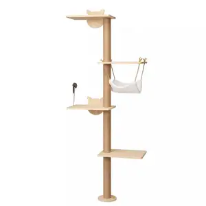Fashion Design Floor To Celling Cat Tree For Big Cas Cat Scratcher Tree House