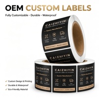 Étiquettes adhésives personnalisées OEM avec impression de logo et nom de marque pour emballage, autocollants en vinyle couleur personnalisée