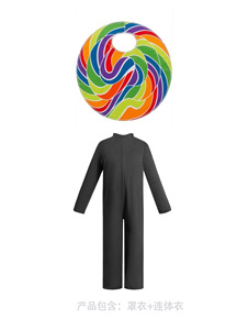 Costume géant de sucette arc-en-ciel pour enfants - Poncho tourbillonnant coloré pour le Mois de la fierté, Halloween et les fêtes à thème, aux couleurs vives sur le thème de la nourriture - Product Image 6