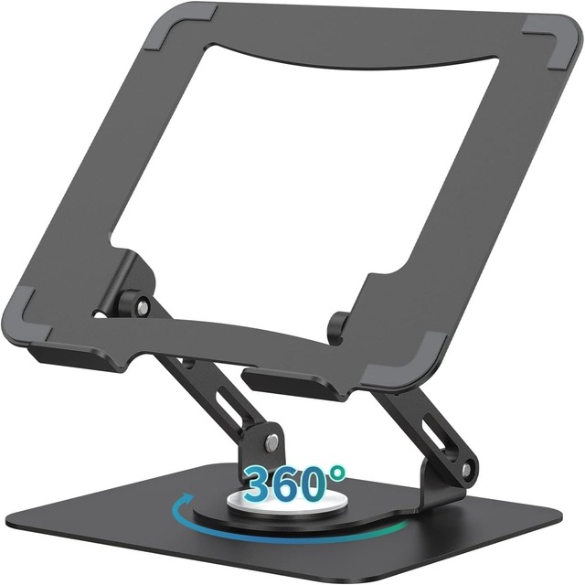 X914 360 Rotating Foldable Portable Laptop Stand Adjustable Height Swivel Laptop Steel Riser Rotatable Foldable Laptop Stand