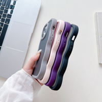 Coque de protection antichoc mate TPU+PC, motif ondulé, très tendance, pour iPhone 17 Pro Max 16 Pro 15 14 – Étui esthétique de luxe