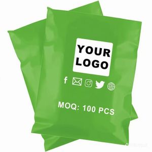 Offre Spéciale – Sacs d'expédition personnalisés en polyéthylène vert, enveloppes postales auto-adhésives en plastique avec logo - Product Image 3