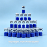 Peptide de cuivre bleu GHK-Cu Polypeptide Matières premières cosmétiques Blanchissant et hydratant Faible quantité minimale de commande Garantie de dédouanement