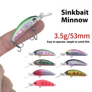Investissement 3.5g/53mm Long Minnow Leurre En Plastique Faux Appât Submergé Longue Langue <span class=keywords><strong>Plaque</strong></span> pour La Pêche À L'achigan Balançant Natation Posture - Product Image 2