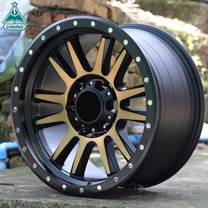 <strong>17</strong> <strong>Inch</strong> Black Machine Face Wholesale Suv 6x139.7 Offroad Alloy Wheels <strong>Rims</strong> 6 Holes for Sale - Product Image 1