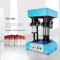 LT-TDFJ-260 électrique Double couture têtes en plastique PET facile à ouvrir peut boisson Soda Pop bière Boba boîte de conserve couvercle scellant Machine à sceller