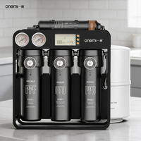 Système d'osmose inverse alcalin 6 étapes 75 GPD OEM/ODM sous évier avec filtre à eau de cuisine, réservoir d'eau RO et moniteur TDS