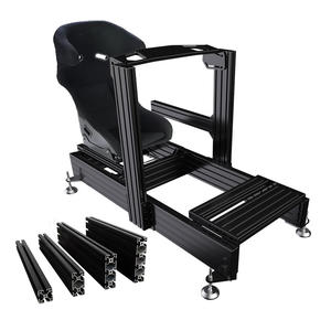 カスタムシミュレーター アルミプロファイル 4080 40120 40160 Tスロット ブラックアルマイト押出成形 高級フォーミュラ1シムレーシングコックピットリグ - Product Image 3