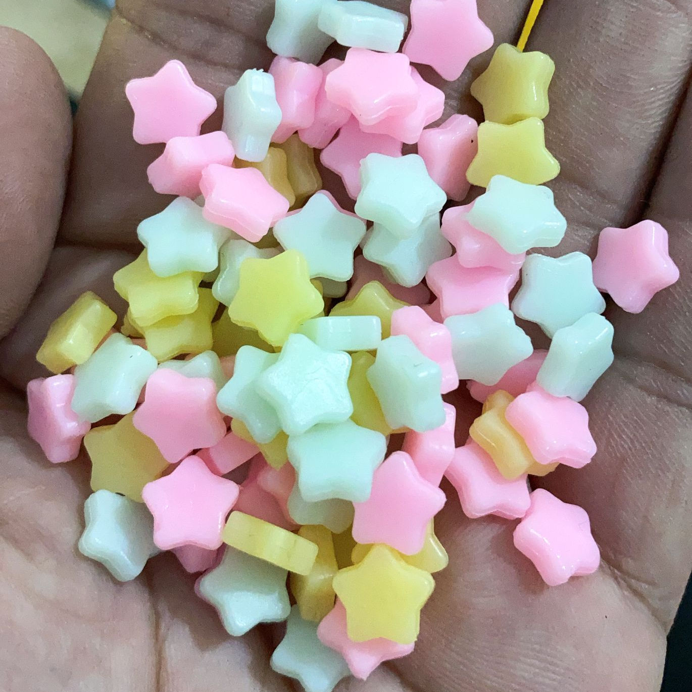 Pastel Color 100Pcs Children's Chunky Cute Star Beads Colorful Kids  Bracelet Japanese Jewelry Material Kits Jewelry Making DIY - Main Image