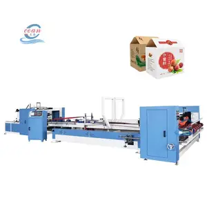 Automatic corrugated box high speed folding gluing machine auto folder gluer machine