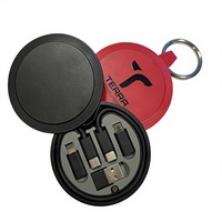 Adaptateur OTG personnalisé en ABS écologique, kit USB 60W 3A à charge rapide, ensemble de câbles de charge et de données 6 en 1, y compris un porte-clés pour les voyages et les cadeaux