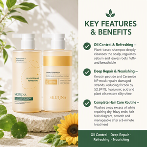 Set per la Cura dei <span class=keywords><strong>Capelli</strong></span> a Marchio Privato: <span class=keywords><strong>Shampoo</strong></span> e Maschera Nutriente per Cuoio Capelluto Grasso e <span class=keywords><strong>Capelli</strong></span> Secchi Danneggiati, con Ingredienti Naturali - Product Image 4