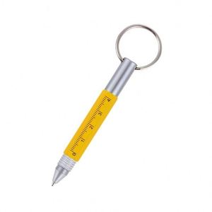 4 in 1 Multi Function Ruler Screwdriver Pen With Keychain, <b>Mini</b> Pocket Metric <b>Scale</b> Tool Pen Custom Logo - Product Image 2