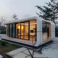 Nouvelle innovation Mobile Capsule Hotel House Cabine préfabriquée Apple Cabin Home avec cuisine et salle de bain pour vivre et travailler