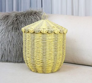 Panier <span class=keywords><strong>de</strong></span> rangement tissé panier <span class=keywords><strong>de</strong></span> <span class=keywords><strong>fruits</strong></span> <span class=keywords><strong>de</strong></span> bureau maison stockage jouet <span class=keywords><strong>décoration</strong></span> - Product Image 5