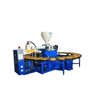 Automatic rotary pvc rain shoes injection moulding making machine