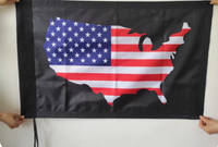 Drapeau personnalisé durable, fournitures de fête festives, bannière en polyester de soie imprimée numériquement pour la décoration de festival