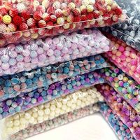Perles en vrac de type Bubblegum Bayberry ABS, 500 grammes, pour vêtements, multicolores, perles rondes en plastique en vrac