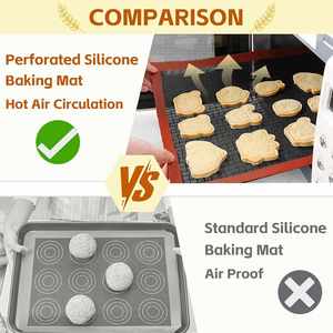 High Quality Nonstick <b>Silicone</b> Bread <b>Baking</b> Mat Oven Liner Perforated Steaming Mesh Pad Perforating <b>Silicone</b> <b>Baking</b> Mat - Product Image 6