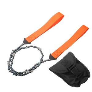 Mini Chainsaw 65cm Chain Length Orange Handle Manual Portable Outdoor Survival Garden Logging <b>Saw</b> - Product Image 3